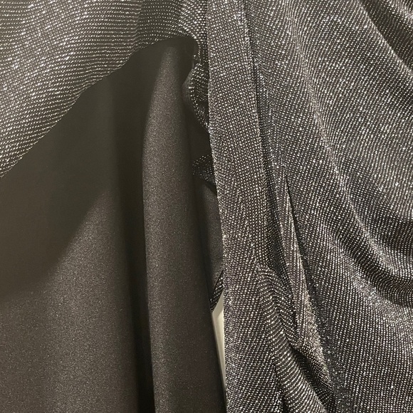 NWT Betsy & Adam Glittering Black Maxi Dress - Picture 7 of 11